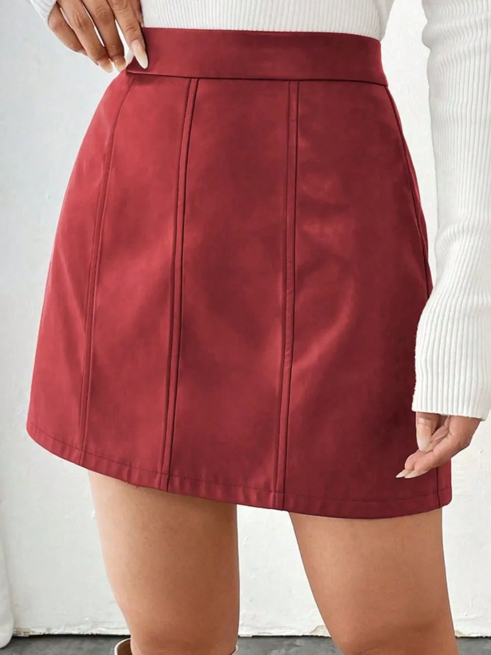 Fitted Mini Zipper Skirt