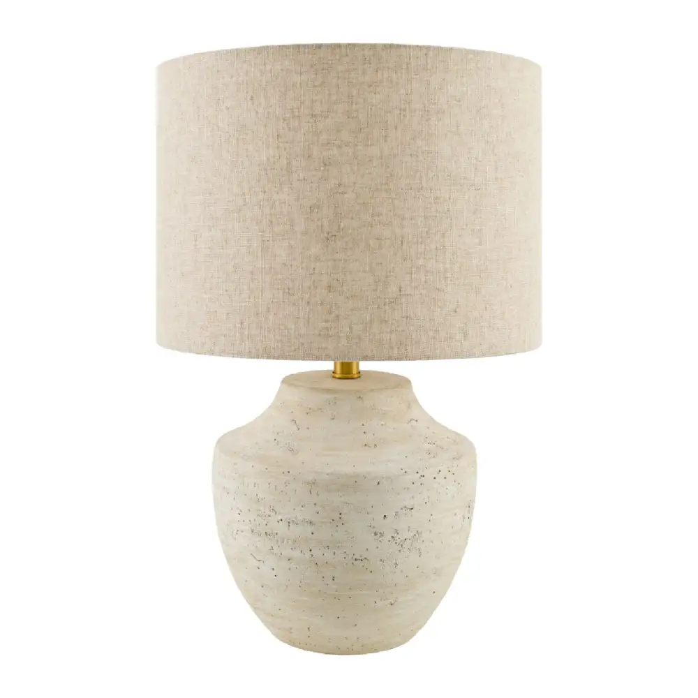 Painted Ceramic Linen Table Lamp