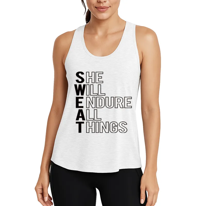 She Will Endure All Things Athletic Tank