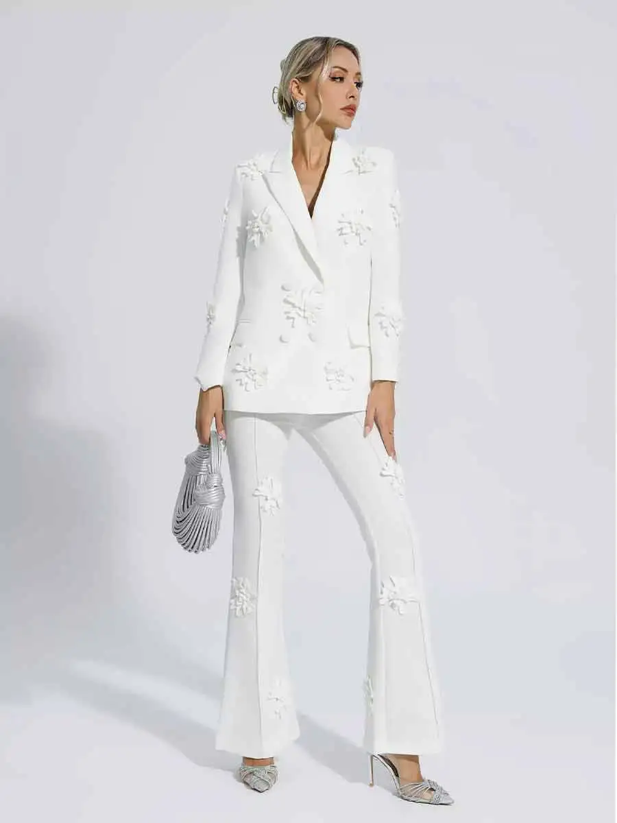 Heidi Jacquard Floral Suit Two Piece Set