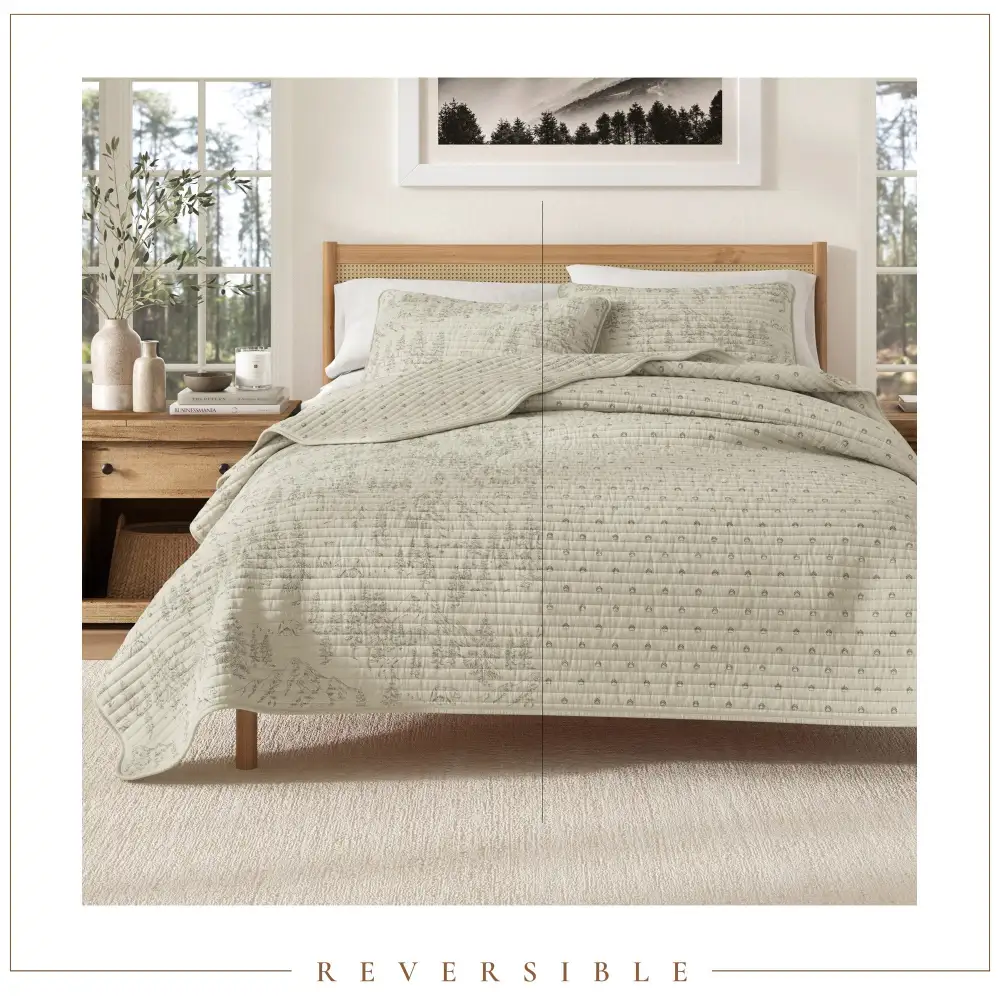 Expressive Reversible Quilted Quilt Set