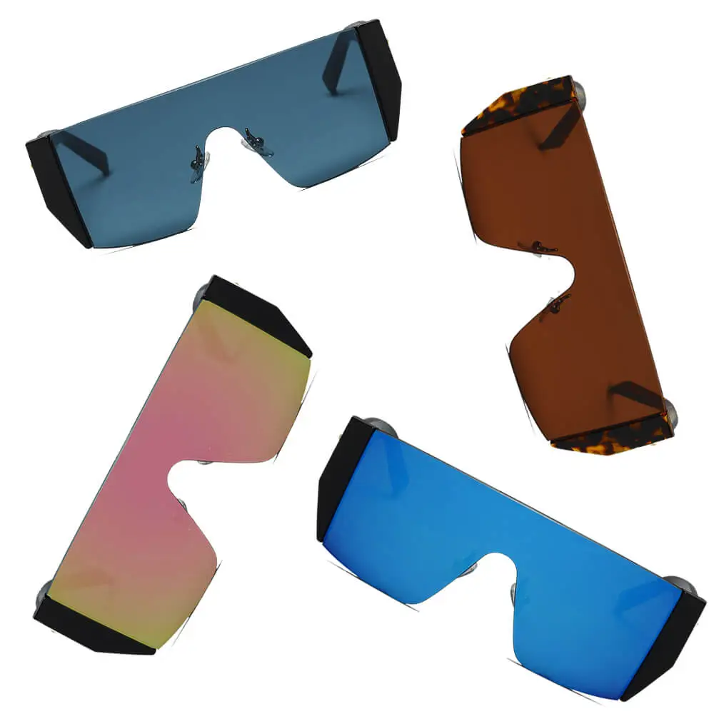 Marble Square Round Frame Sunglasses