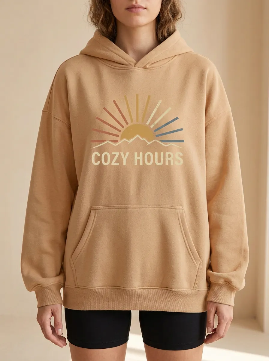 Cozy Hours Mountain Sun Hoodie