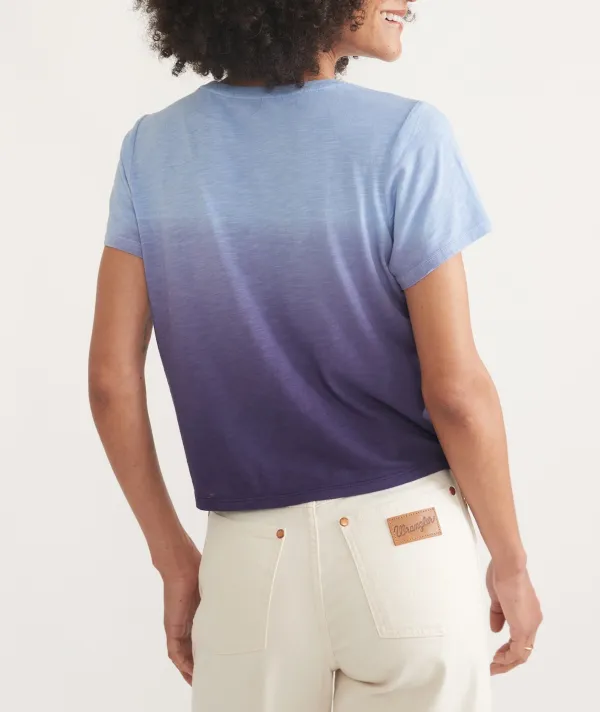 Short Sleeve Ombre Effect Top