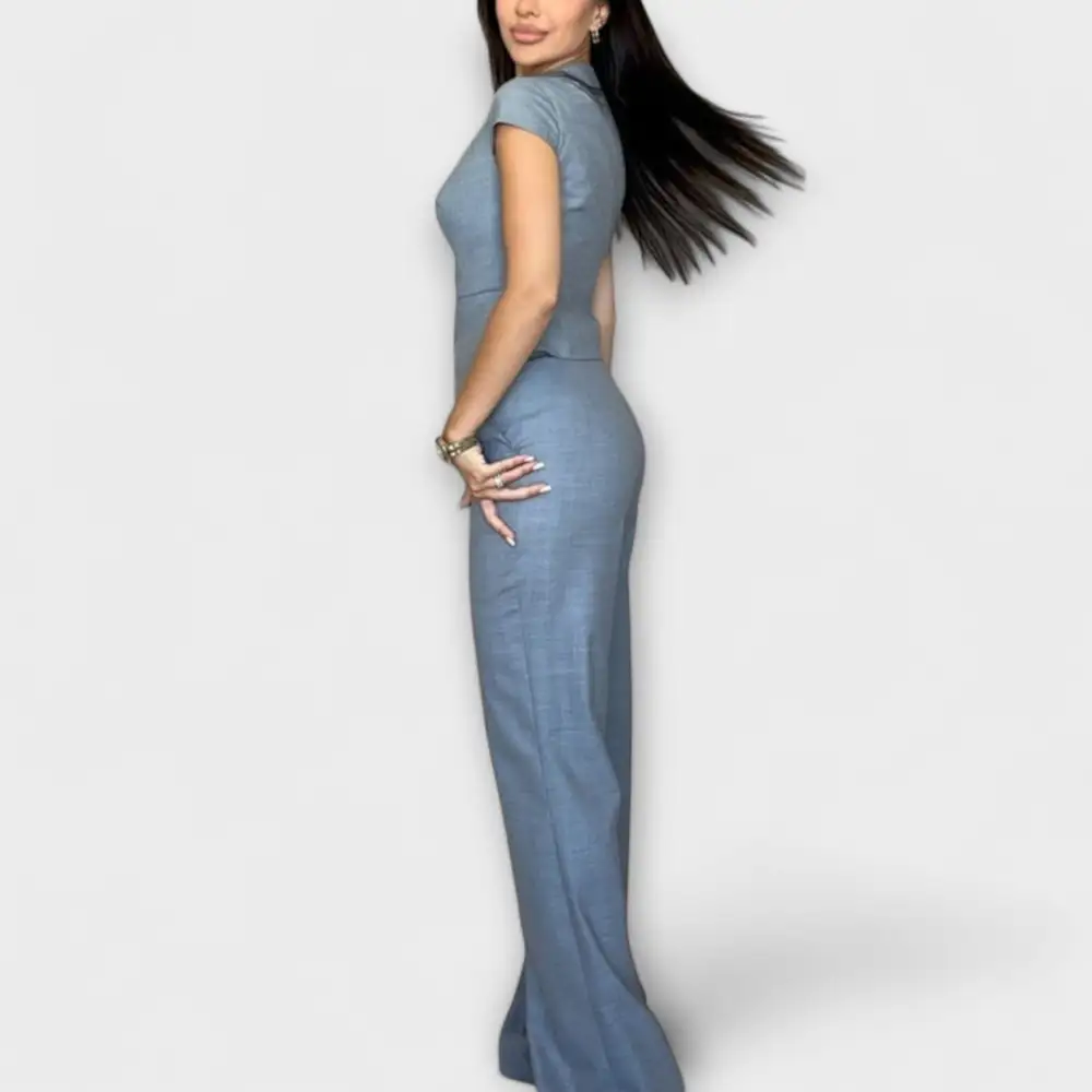V-Neck Check Pattern Casual Dress