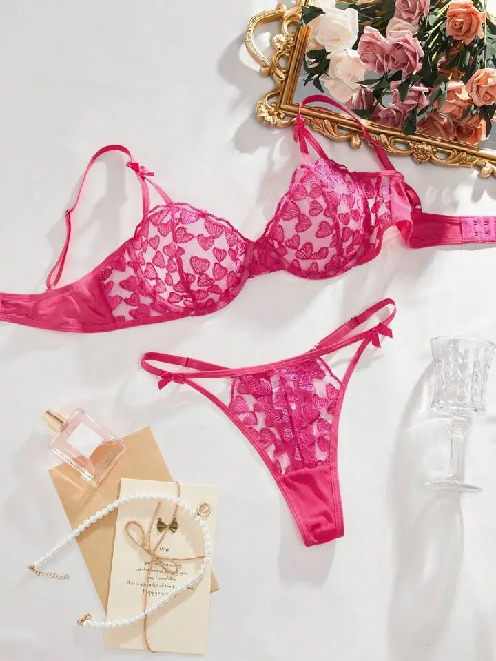 Heart Lace Lingerie Set