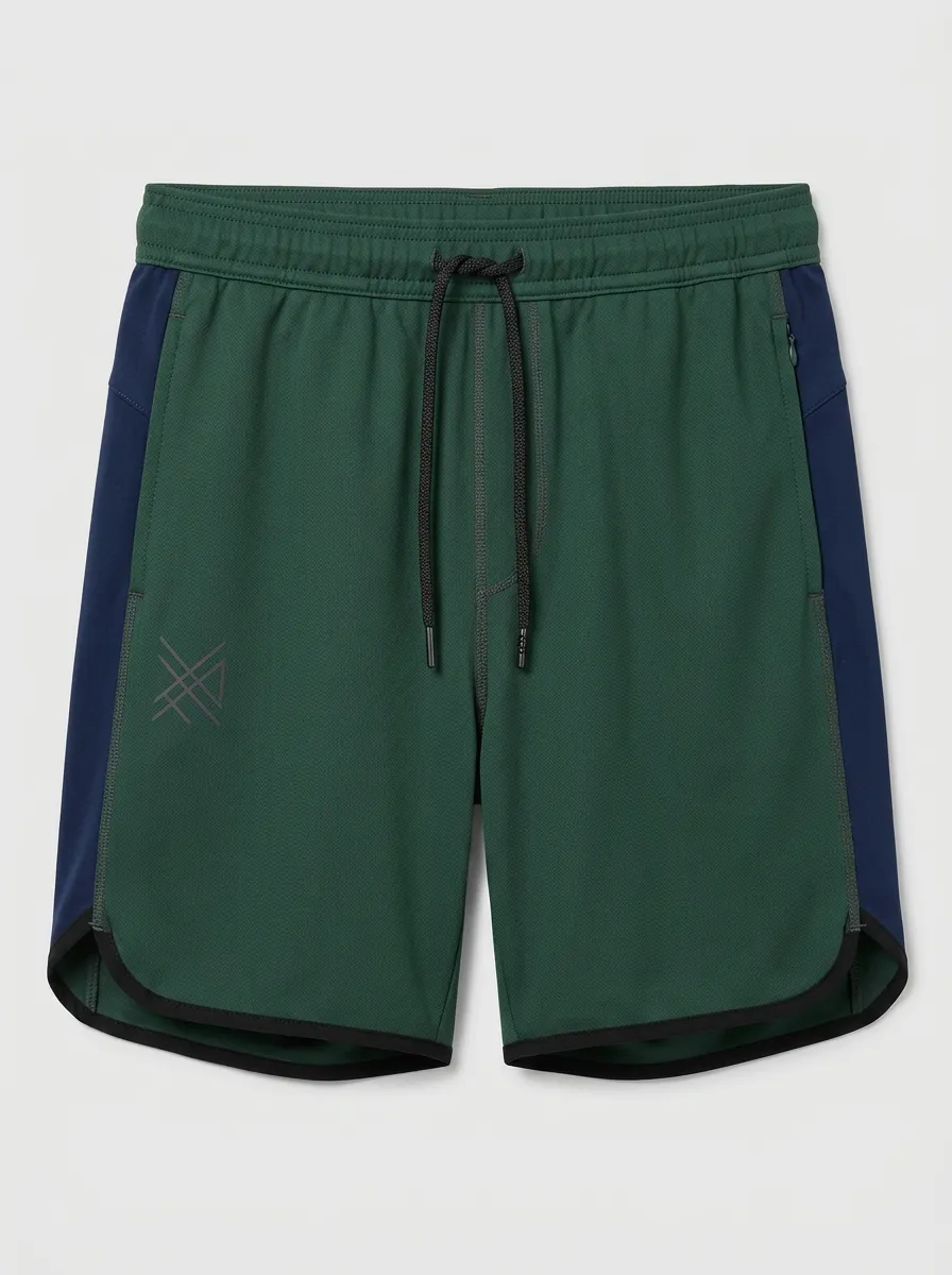 Men's Athletic Gym Geometric Logo Printed Shorts