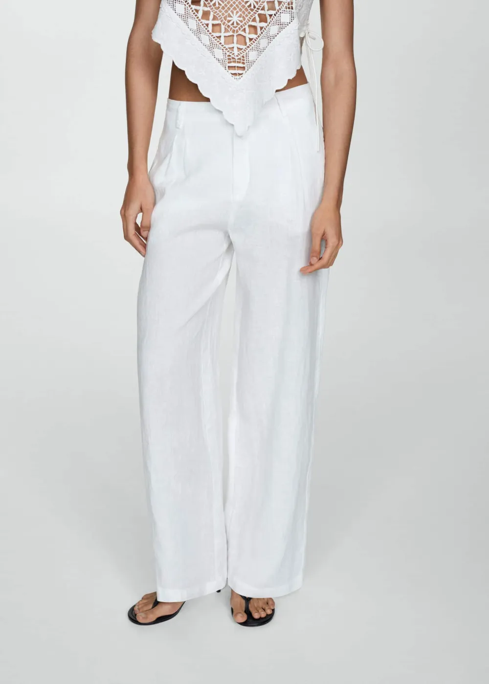Linen Trousers With Darts