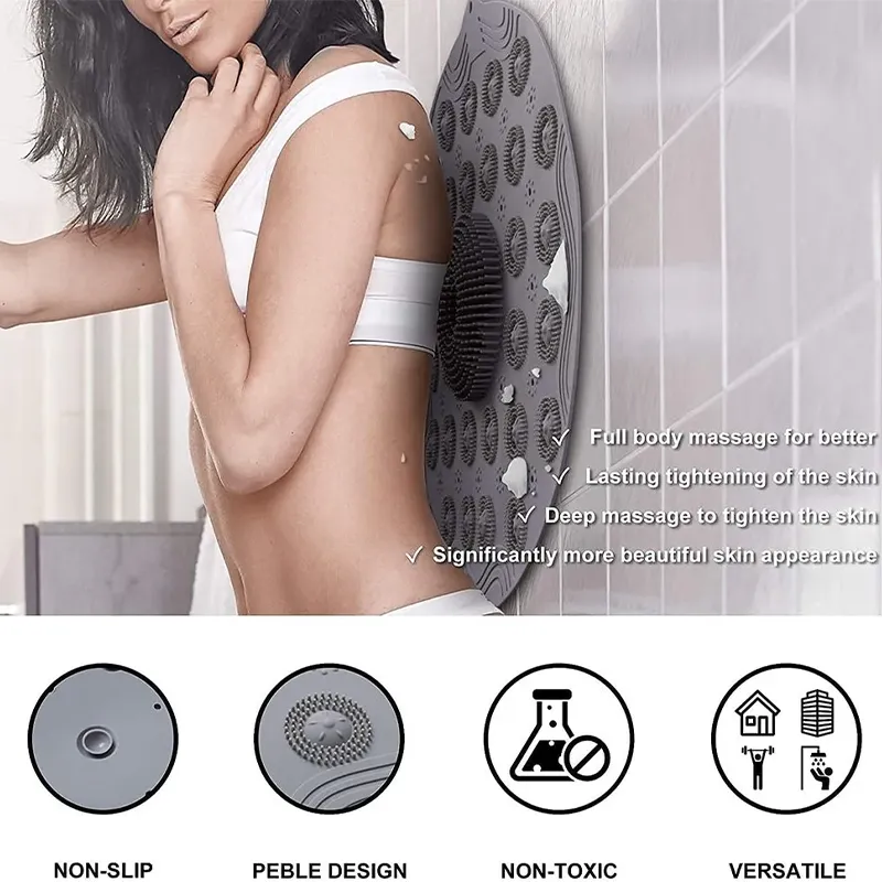 Silicone Non Slip Round Bathroom Mat
