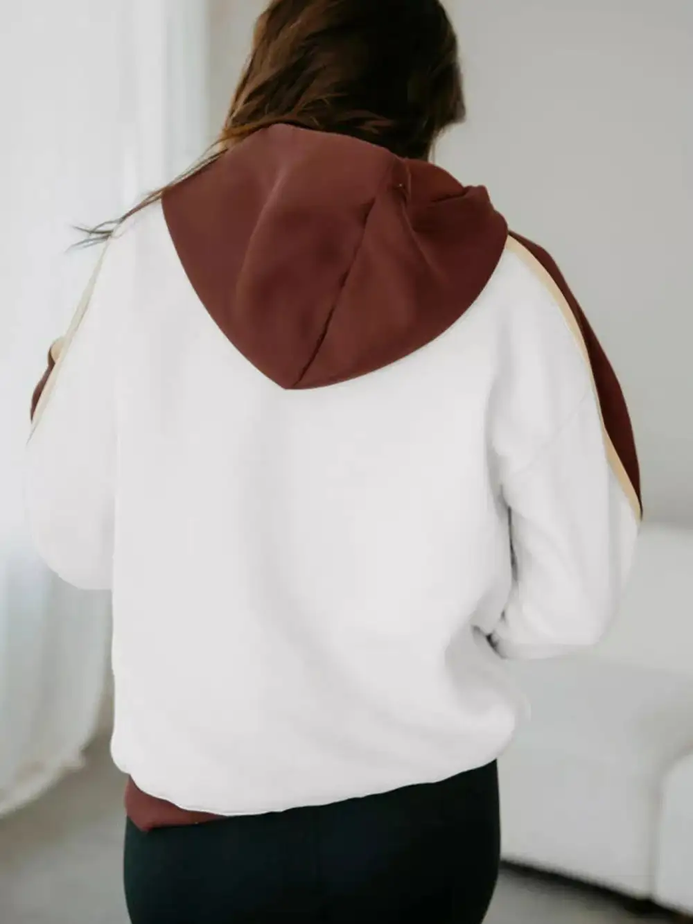 Pocketed Colorblock Patchwork Sweatshirt