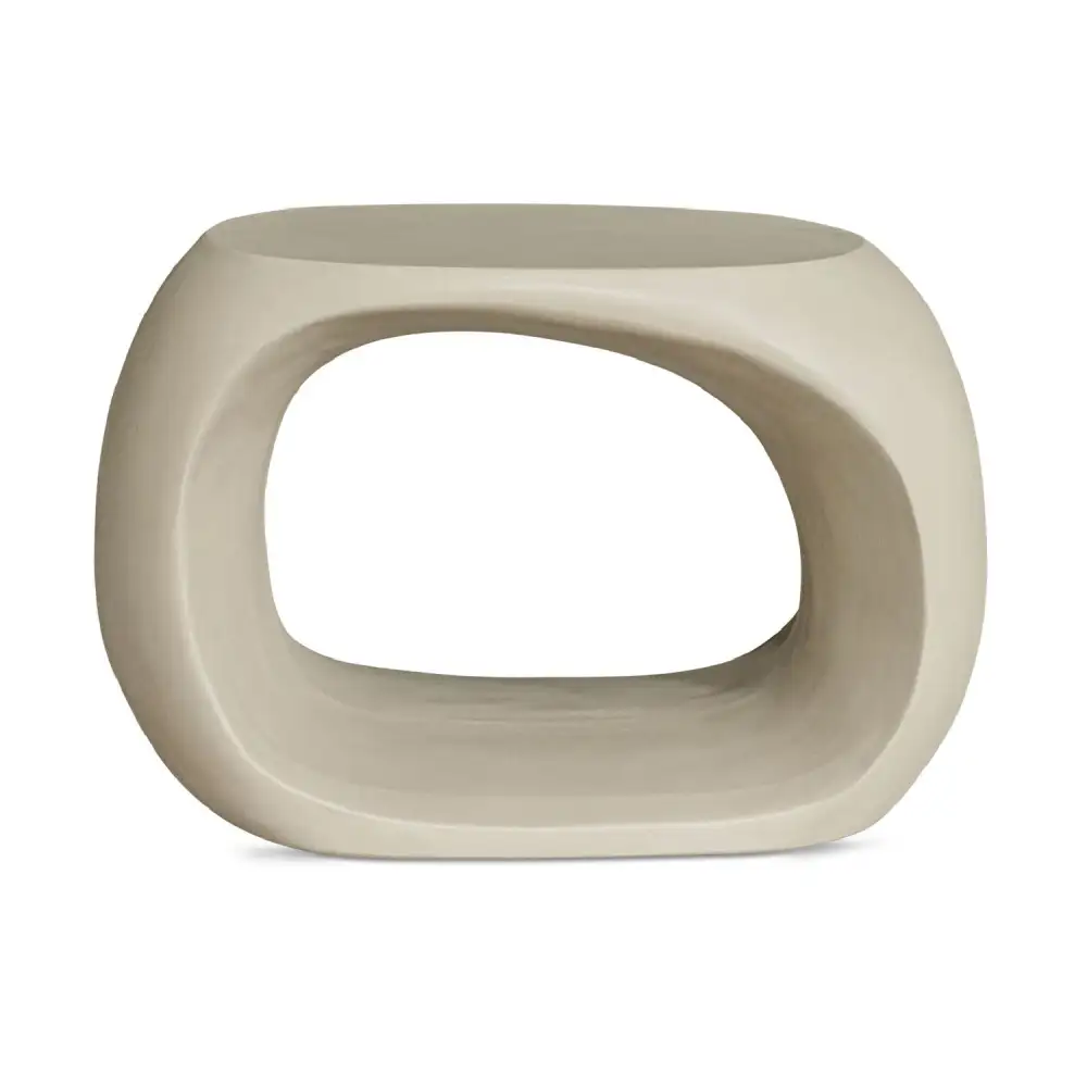 Carved Concrete Indoor/Outdoor Stool