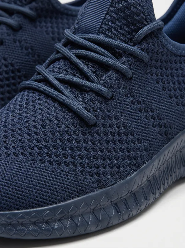 Unisex Navy Blue Mesh Sneaker 