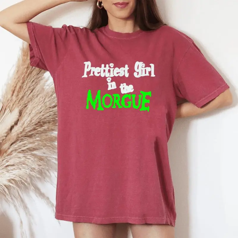Prettiest Girl In The Morgue Gothic Y2k Women's Oversized Comfort T-Shirt