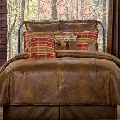 Balanced Plaid Pine Motif Comforter Set