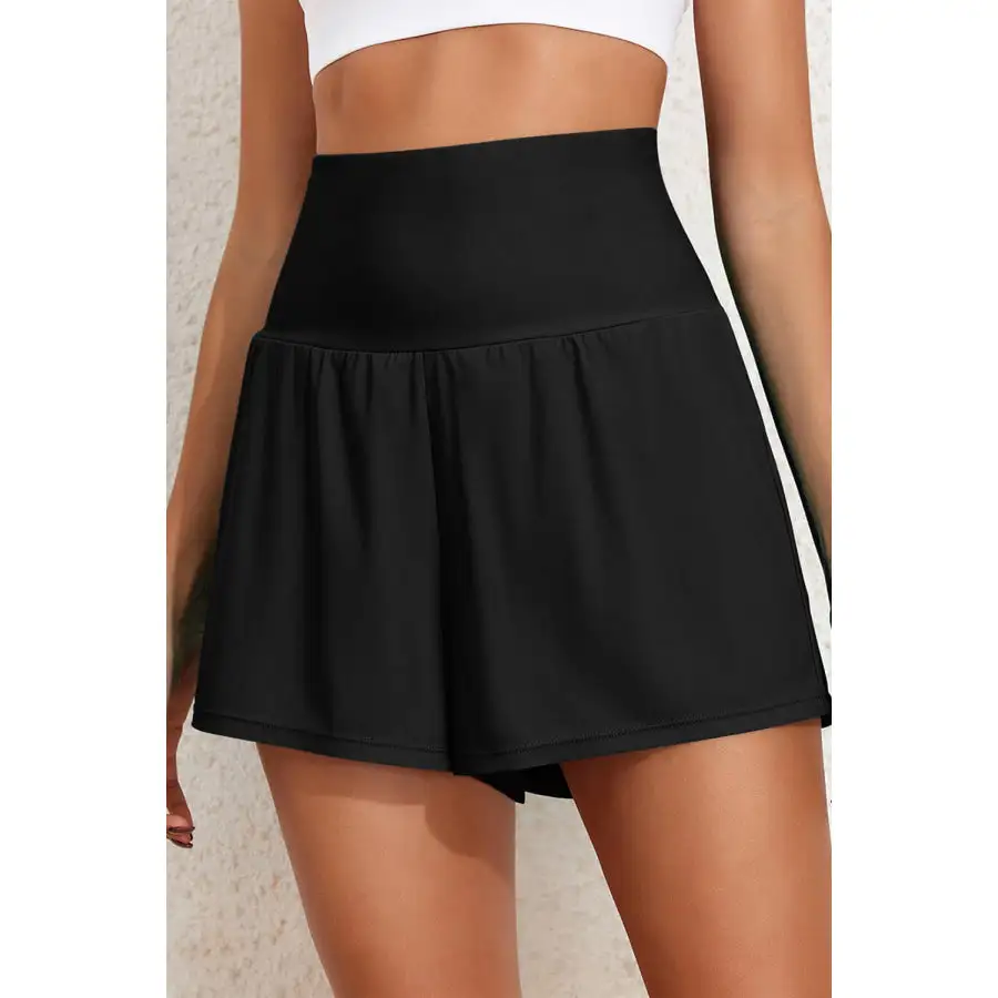 Women's High-Waist Pocketed Shorts Swim Bottom