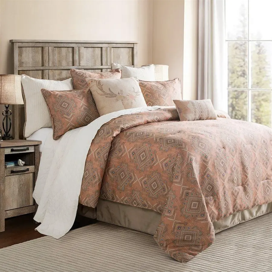 Faux Fur Stonewashed Comforter Set