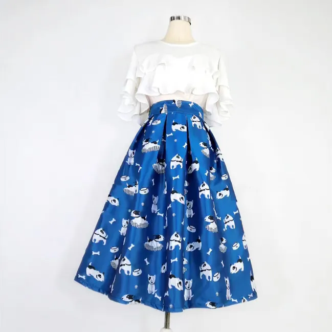 Compact Easy Everyday Casual Embroidered Skirt