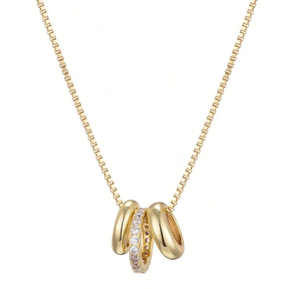 Classic Zirconia Ring-Motif Necklace