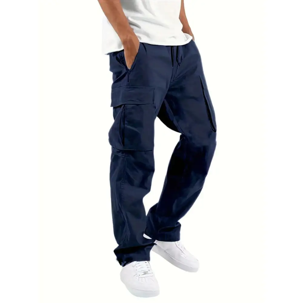 Chevron Elastic Waist Cargo Pants