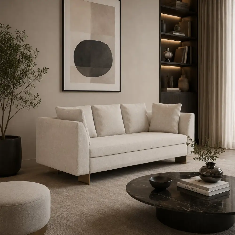 Minimal Chenille Sofa