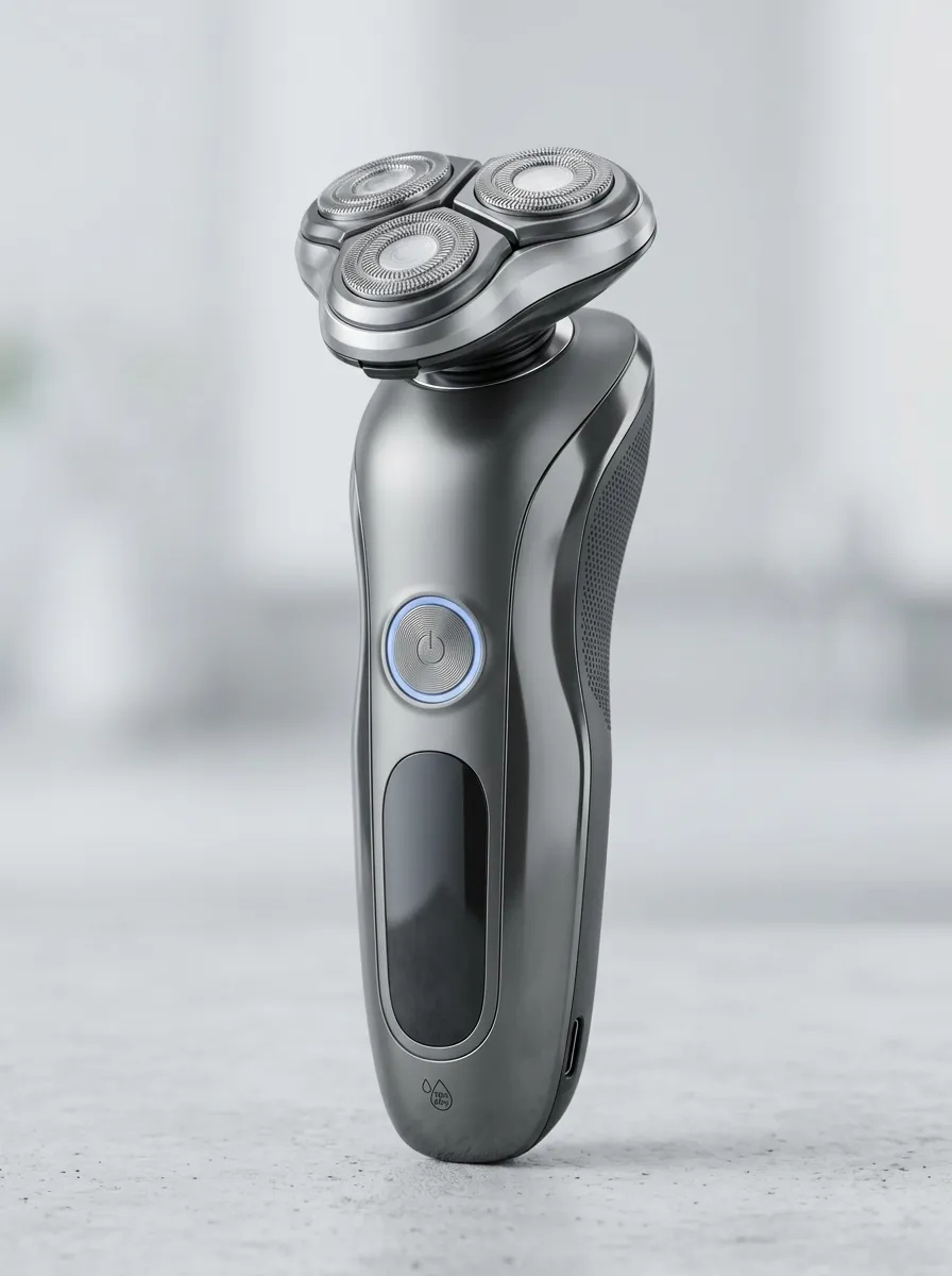 Waterproof Rotary Triple-Head Electric Shaver for Daily Grooming