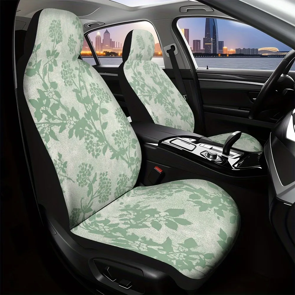 2 Pcs Vintage Floral Car Seat Cover