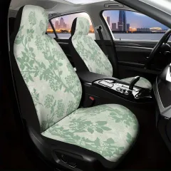 2 Pcs Vintage Floral Car Seat Cover