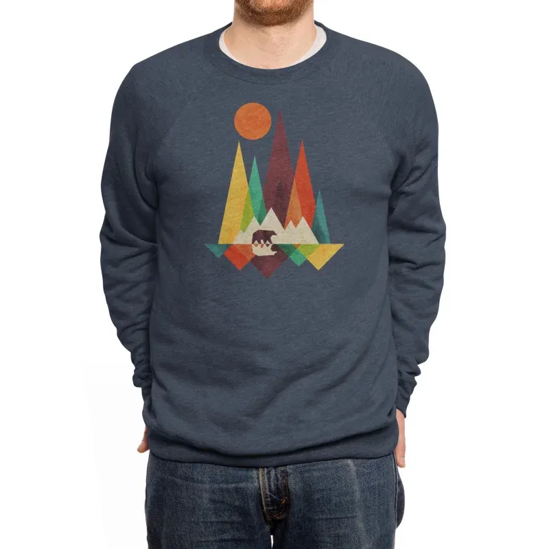 Geometric Mountain Bear Sweatshirt