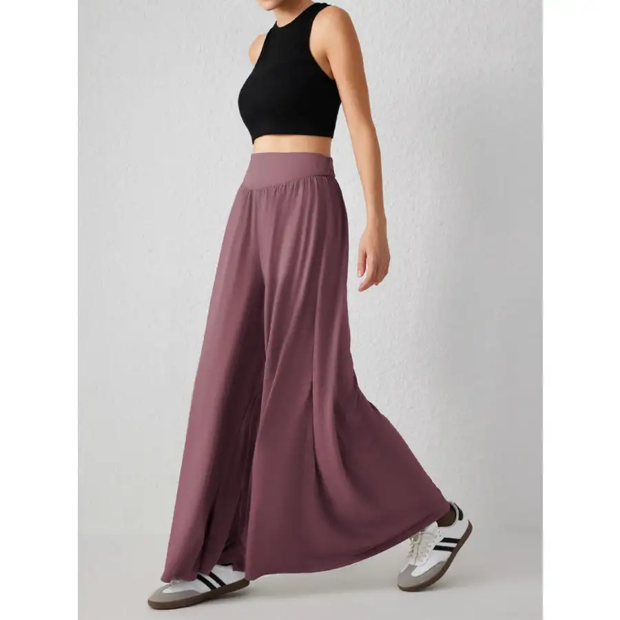 Relaxed High Waist Wide Leg Pants