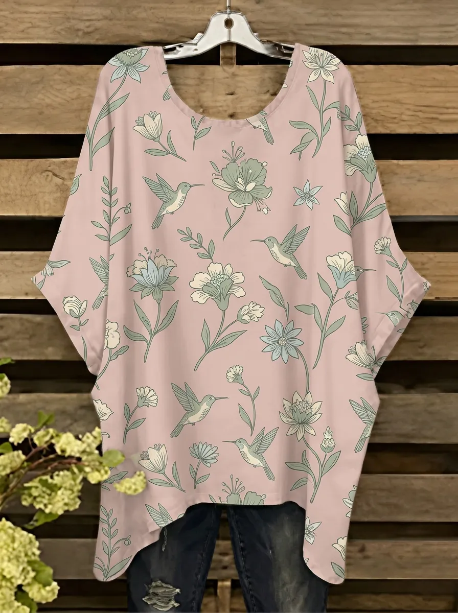 Nature Women's Loose Printed T-Shirt