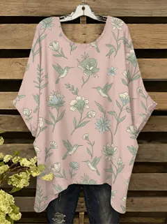 Nature Women's Loose Printed T-Shirt