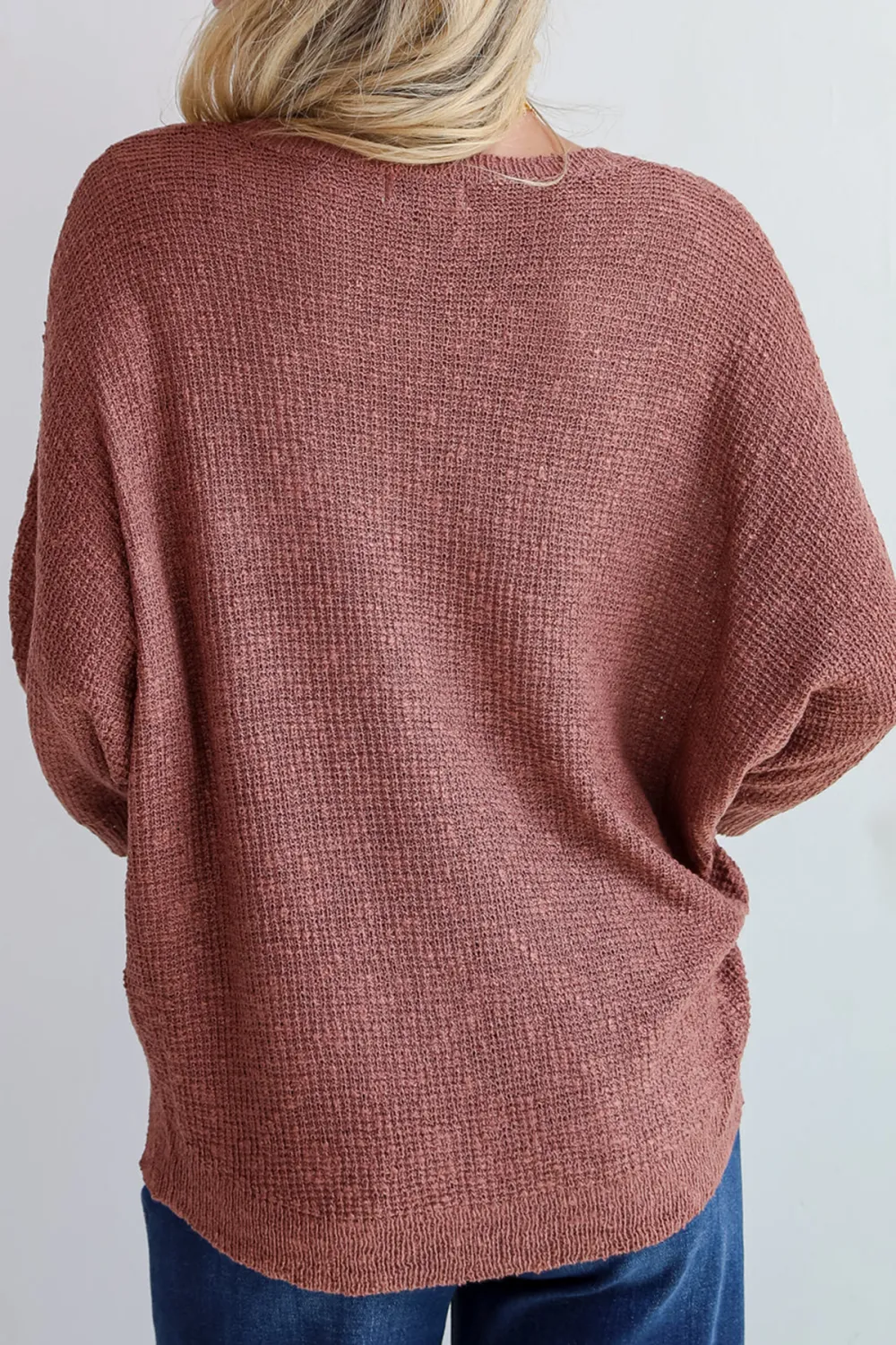 Brick Lightweight Knit Sweater