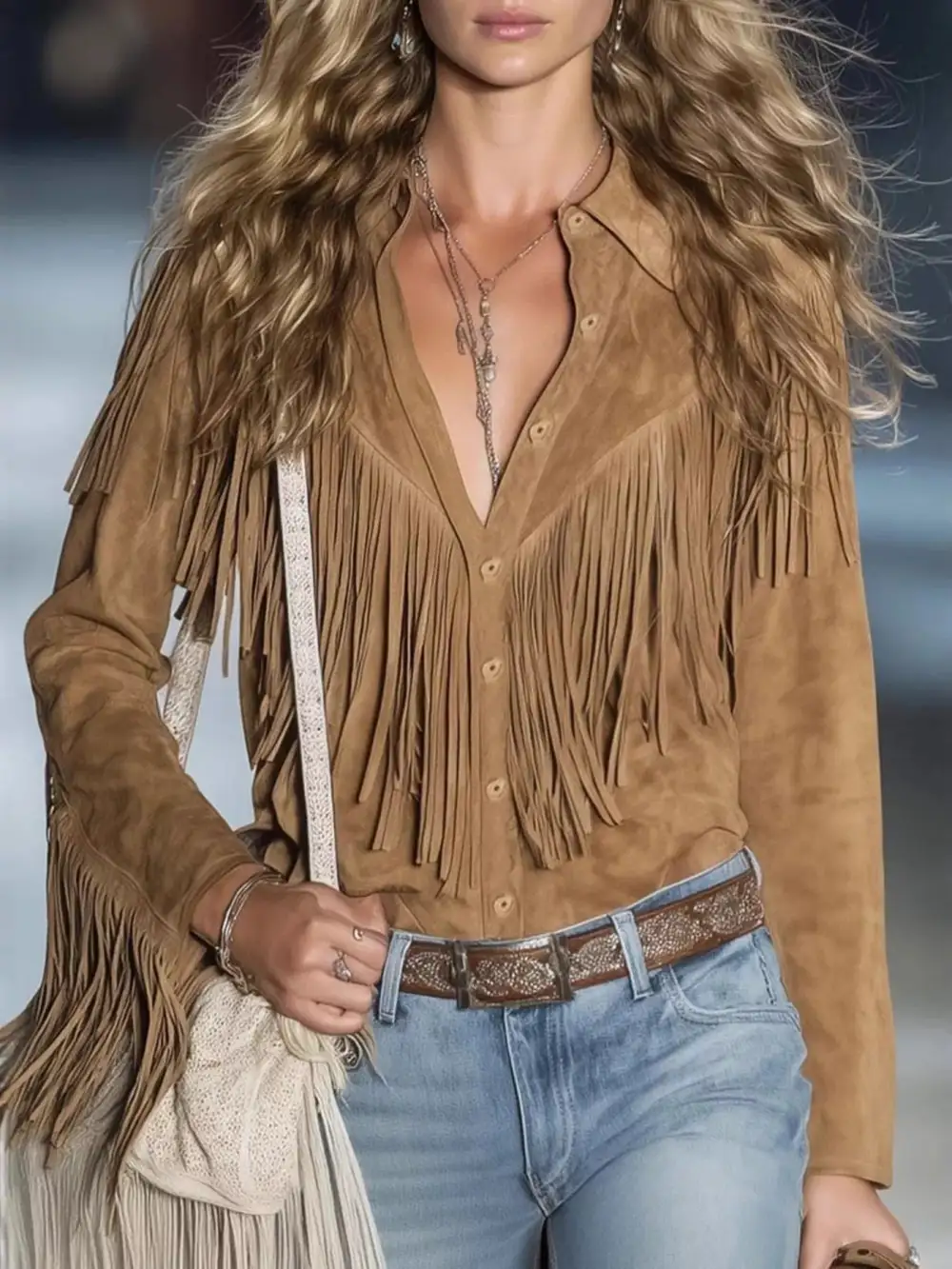 Western Style Fringe Jacket