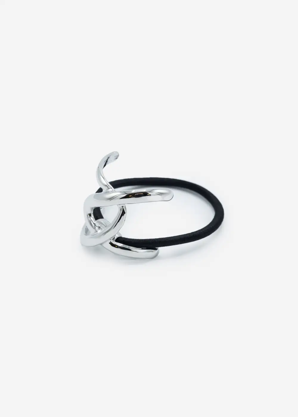Silver Twist Design Hair Tie