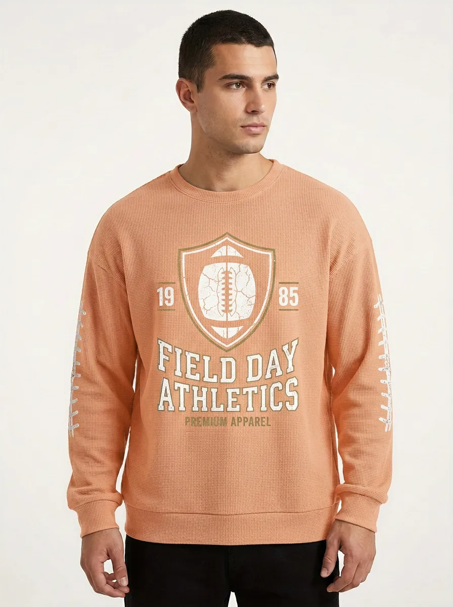 Football Graphic Casual Hoodie