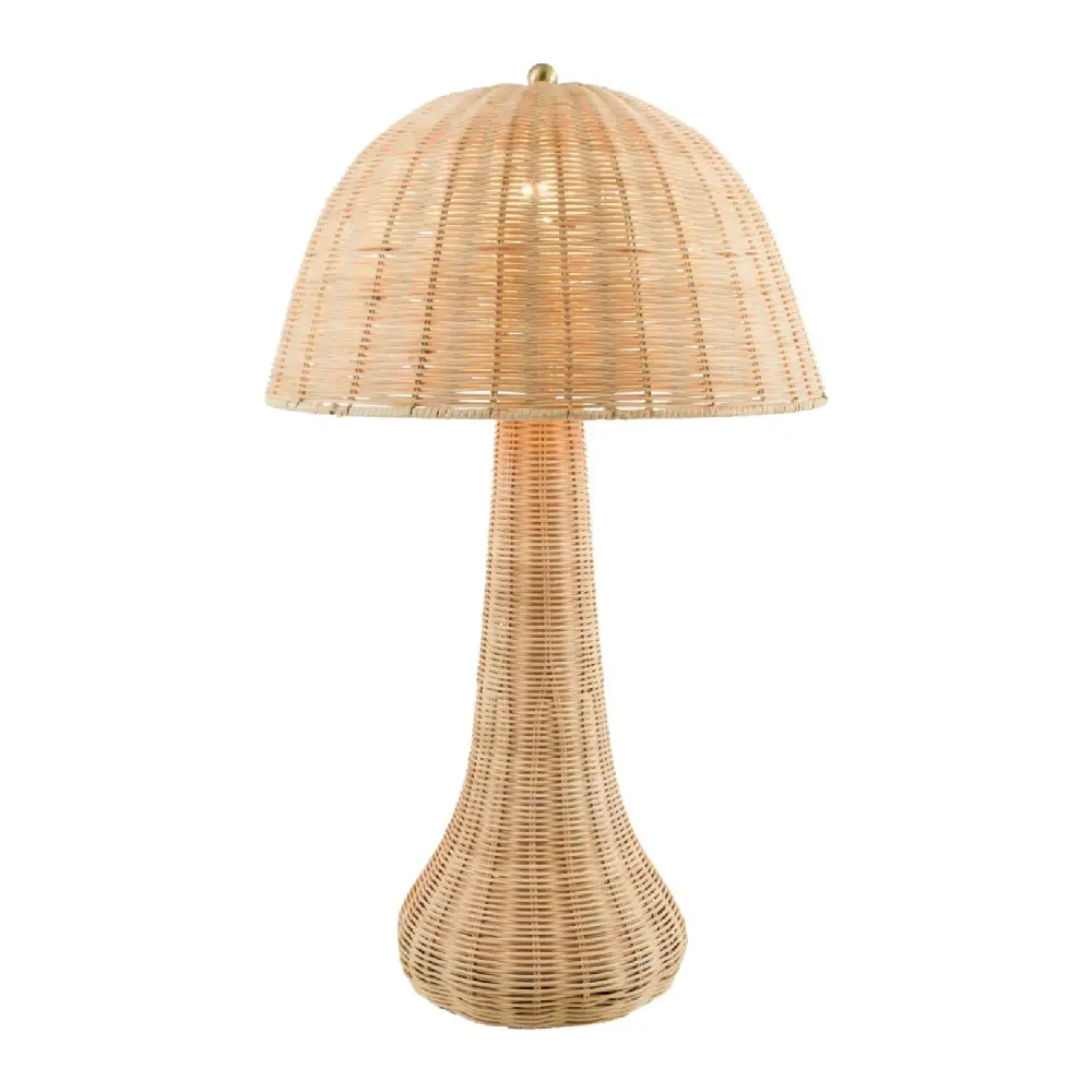 Domed Rattan Table Lamp