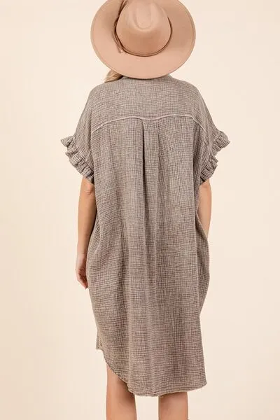 Mineral Cotton Gauze Mini Dress