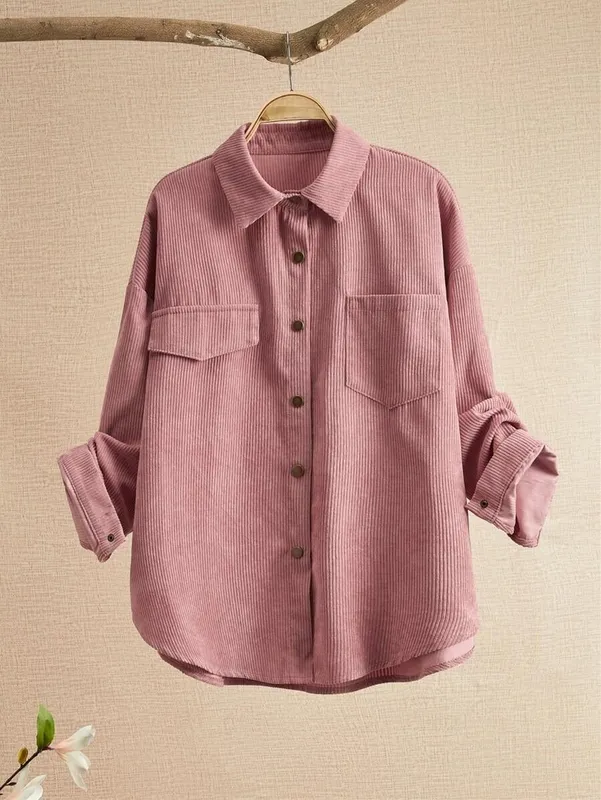Pink Pocket Casual Shirt