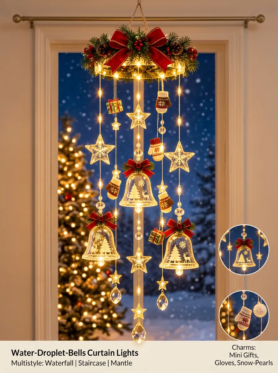 Bell Star Glove Christmas LED String Lights