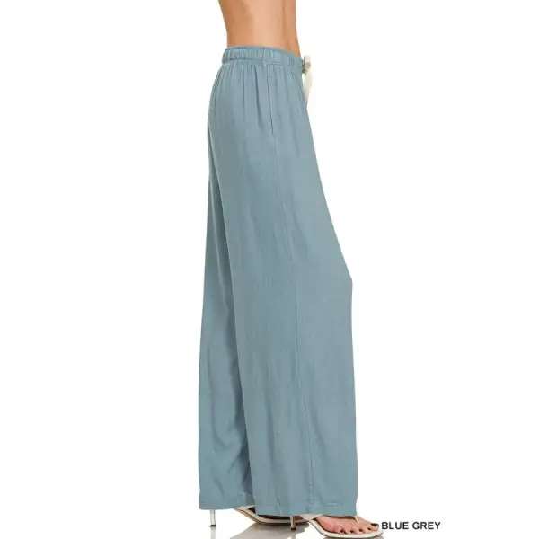Classic Linen Drawstring Pants