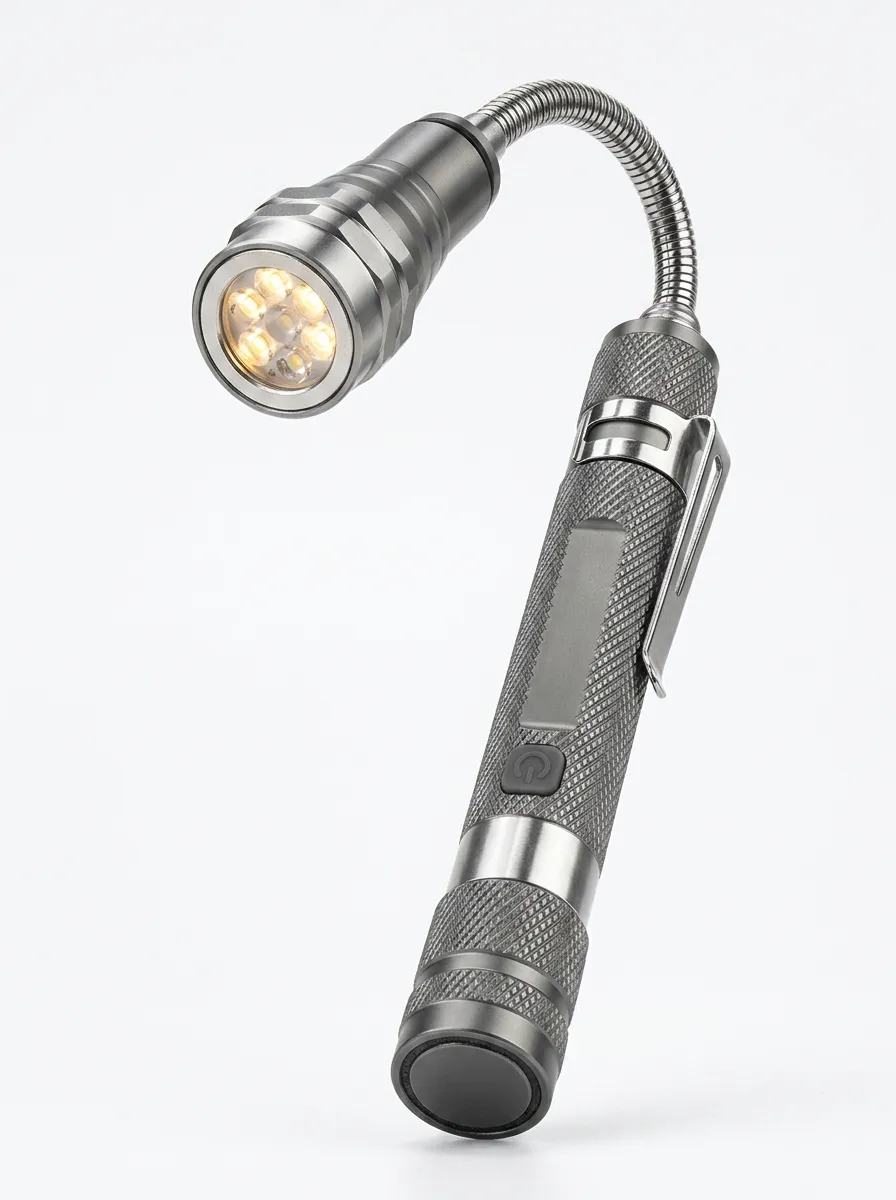 Portable Flexible-Neck Magnetic Inspection Light