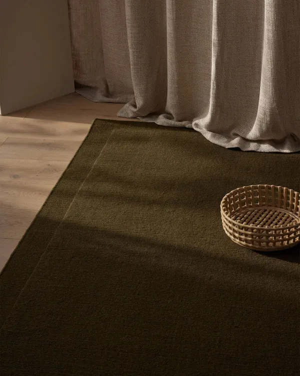 Wool Bordered Contemporary Curated Area Rug