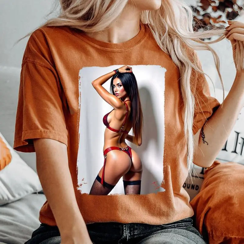 Hot Girl On For Sexy Booty Bikini Model 2 Women's Oversized Comfort T-Shirt