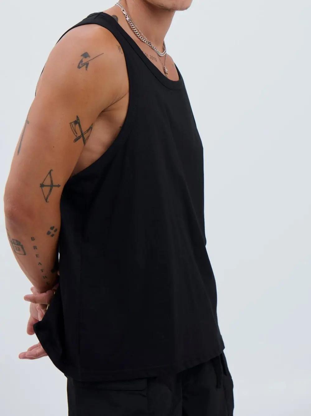 Leisure Versatile Navy Black Tank Tops