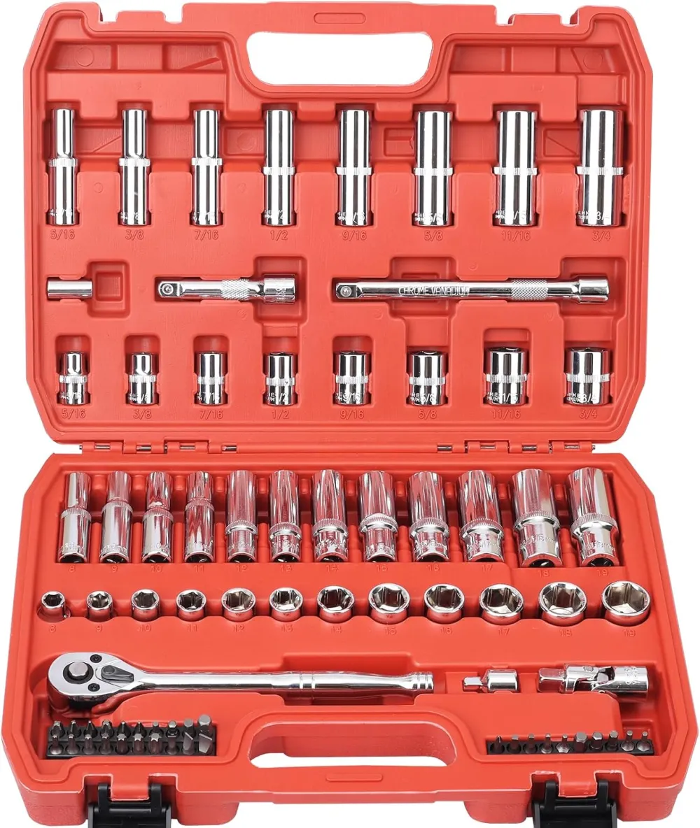 Ratchet Socket And Bit Tool Set