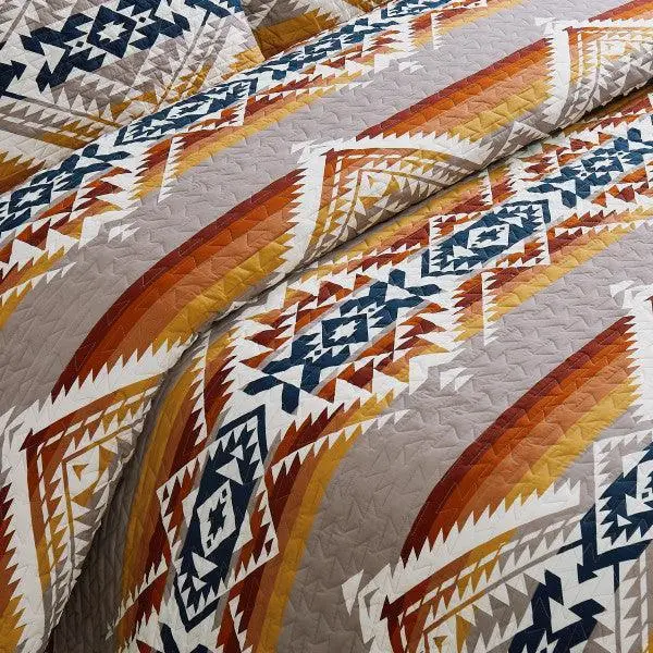 Balanced Quilted Geometric Quilt Set