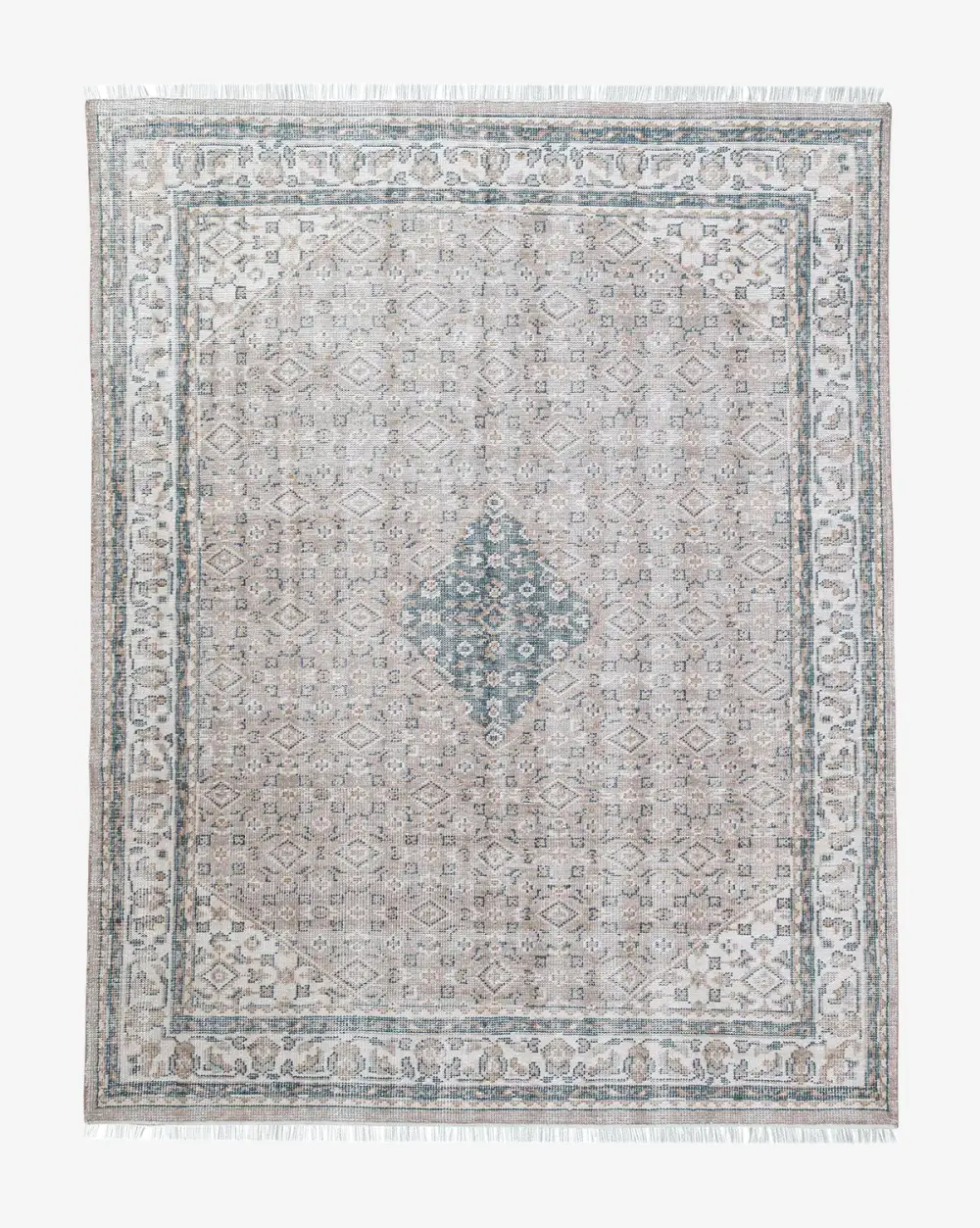 Durable-Weave Hand-Knotted Polyester Area Rug