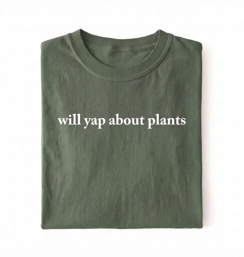 Plant Theme Relaxed Graphic Cotton Tee
