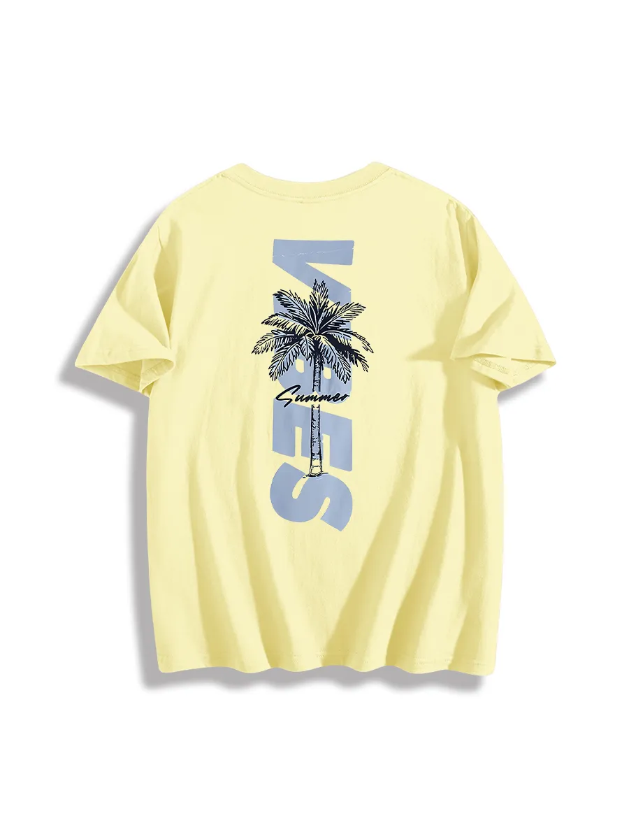 Palm Tree Summer Vibe Graphic T-Shirt