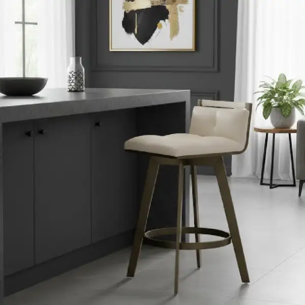 Swivel Metal-Frame Counter Stool